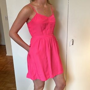 JCrew hot pink dress